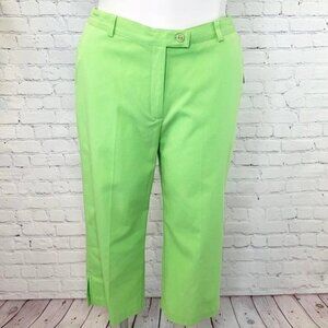 NWT SOLAR (BY LASANIA) LIME GREEN CAPRI PANTS  - SZ 14